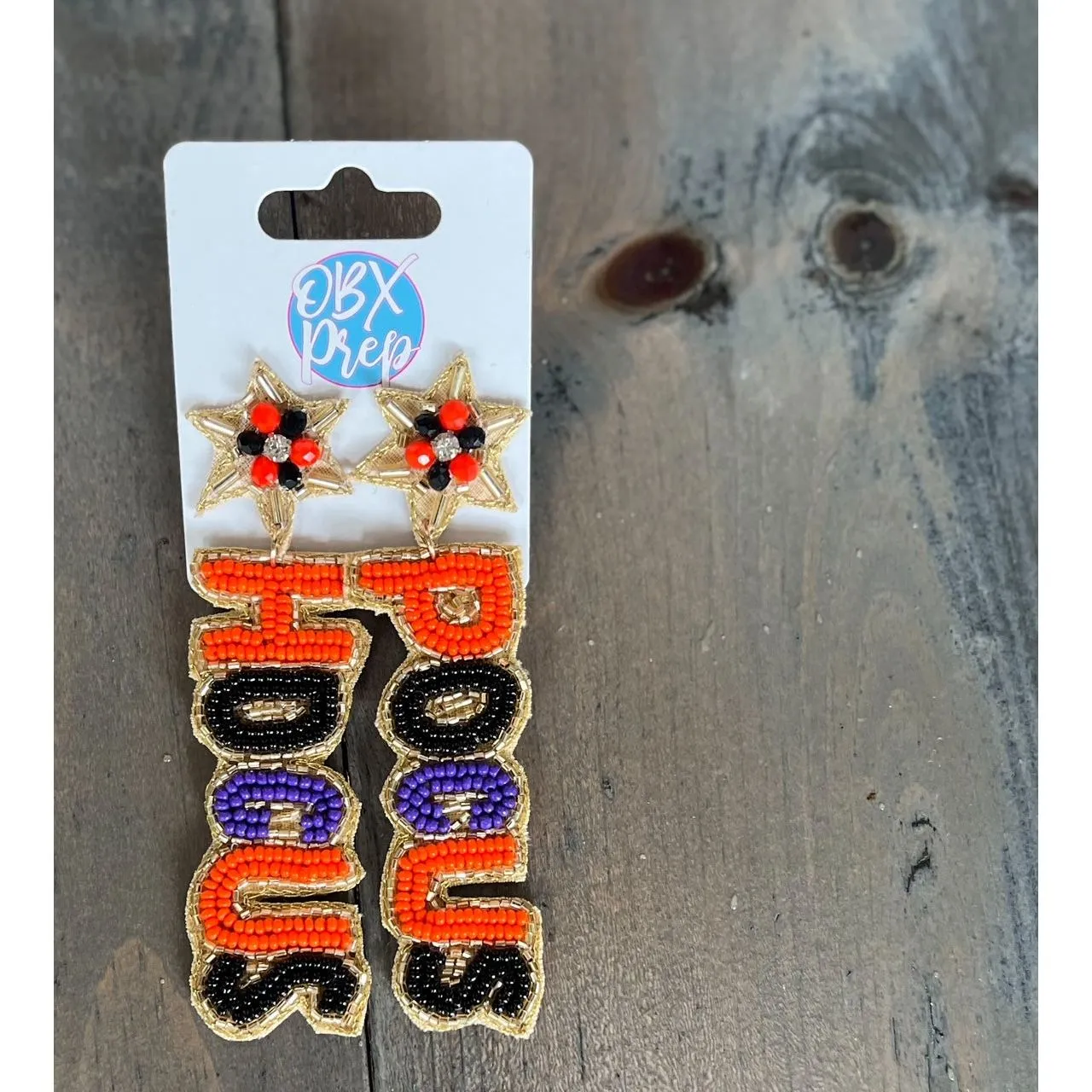 Hocus Pocus Bright Halloween Seed Bead Dangle Earrings S