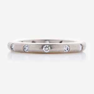 Hoopstock "Round" Evenly Spaced Diamond Band in 18K Alpine Gold- 3mm