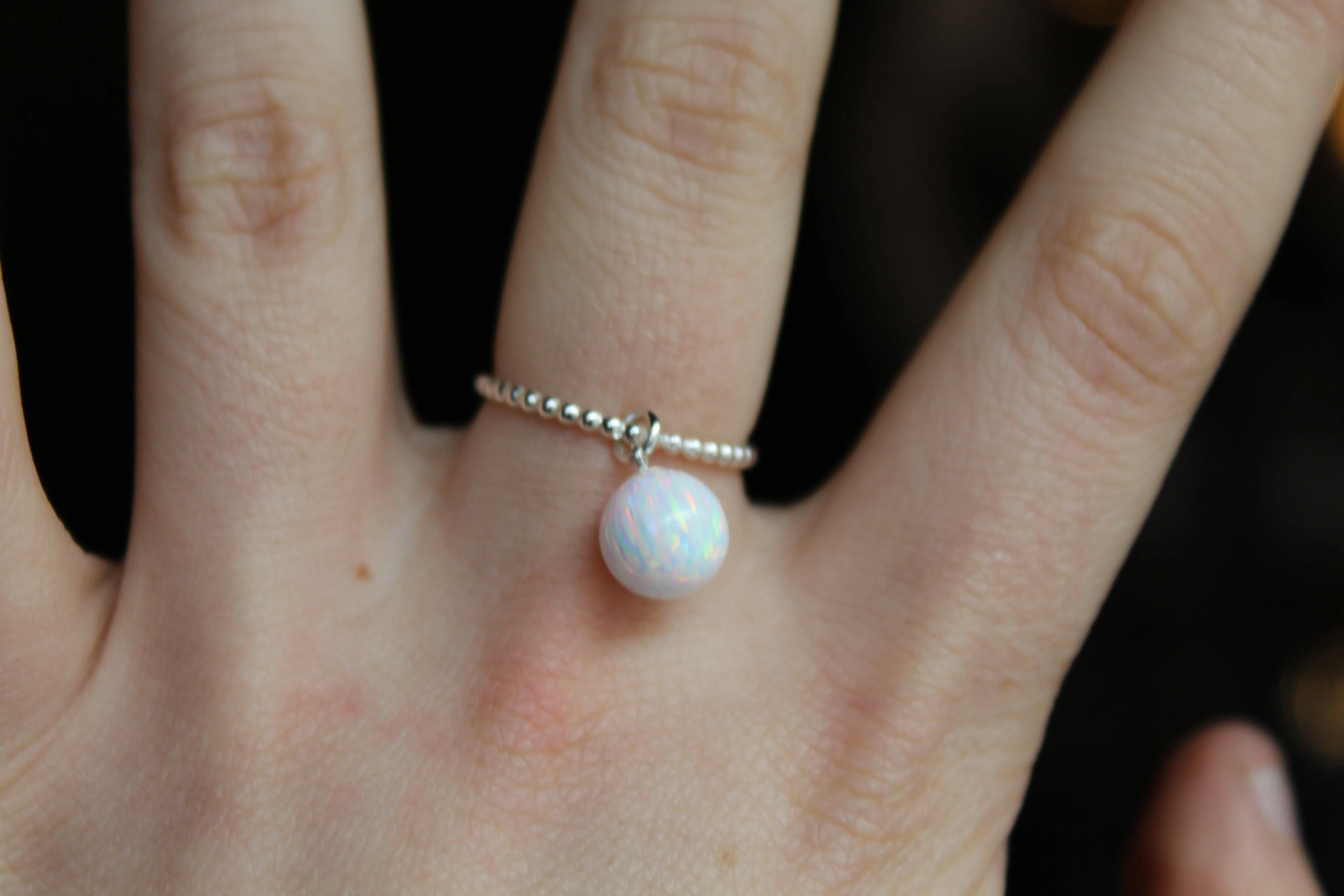Ice Opal Ring Silver