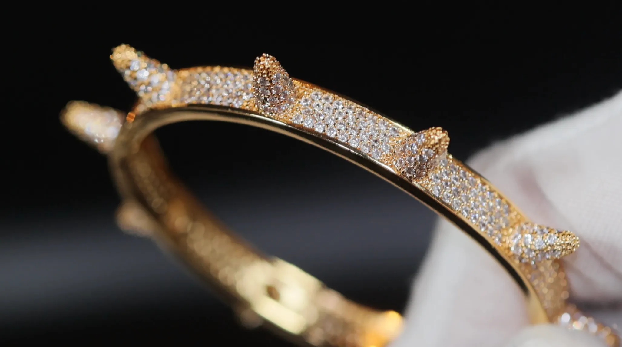 Iced Out Bracelet | Womens Bracelet | Mens Bracelet | Diamond Bracelet | Spiked Bracelet | Hip Hop Bracelet | Cuff Bracelet | Bracelets