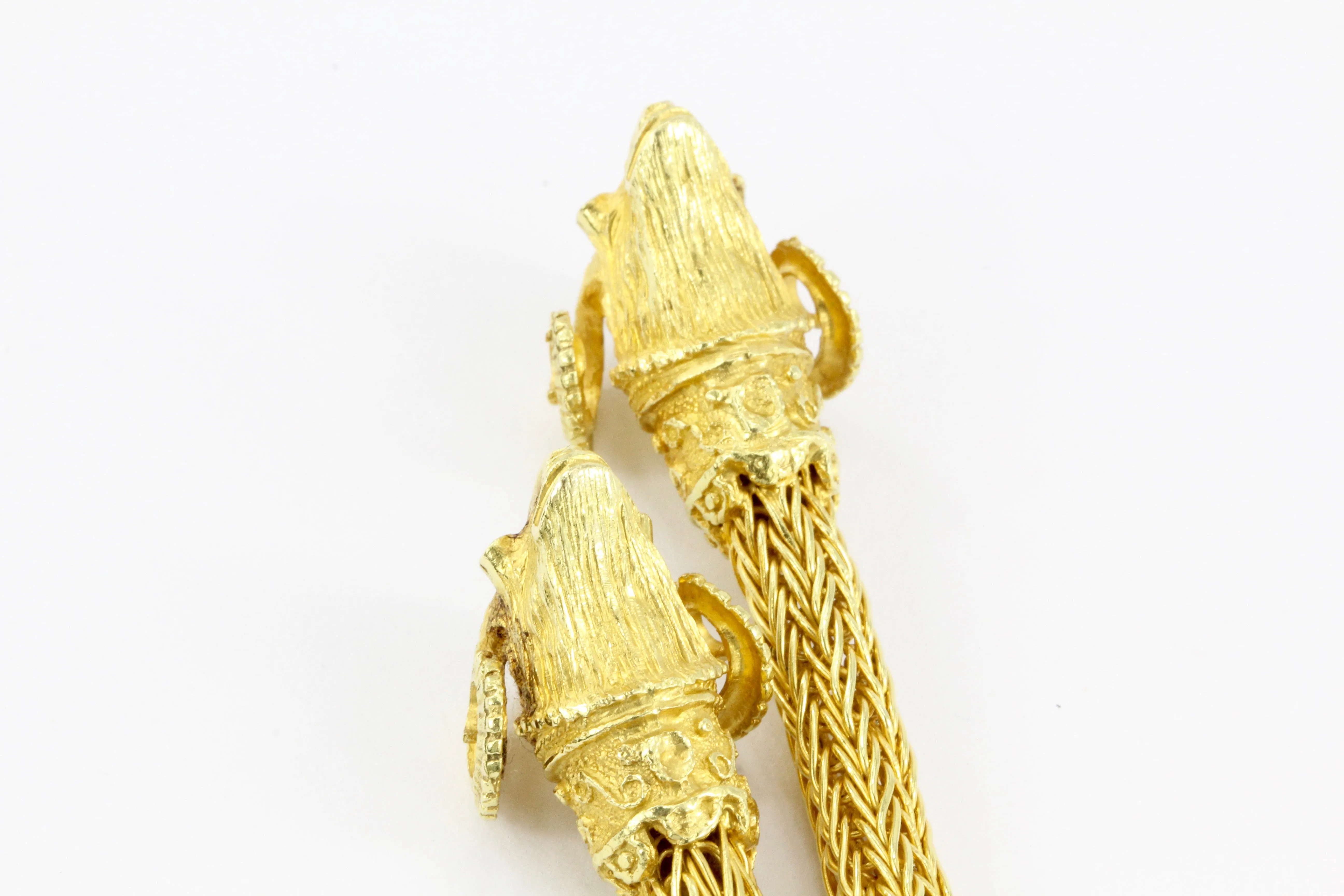 Ilias Lalaounis 18K Yellow Gold Diamond Ruby Hercules Knot Necklace