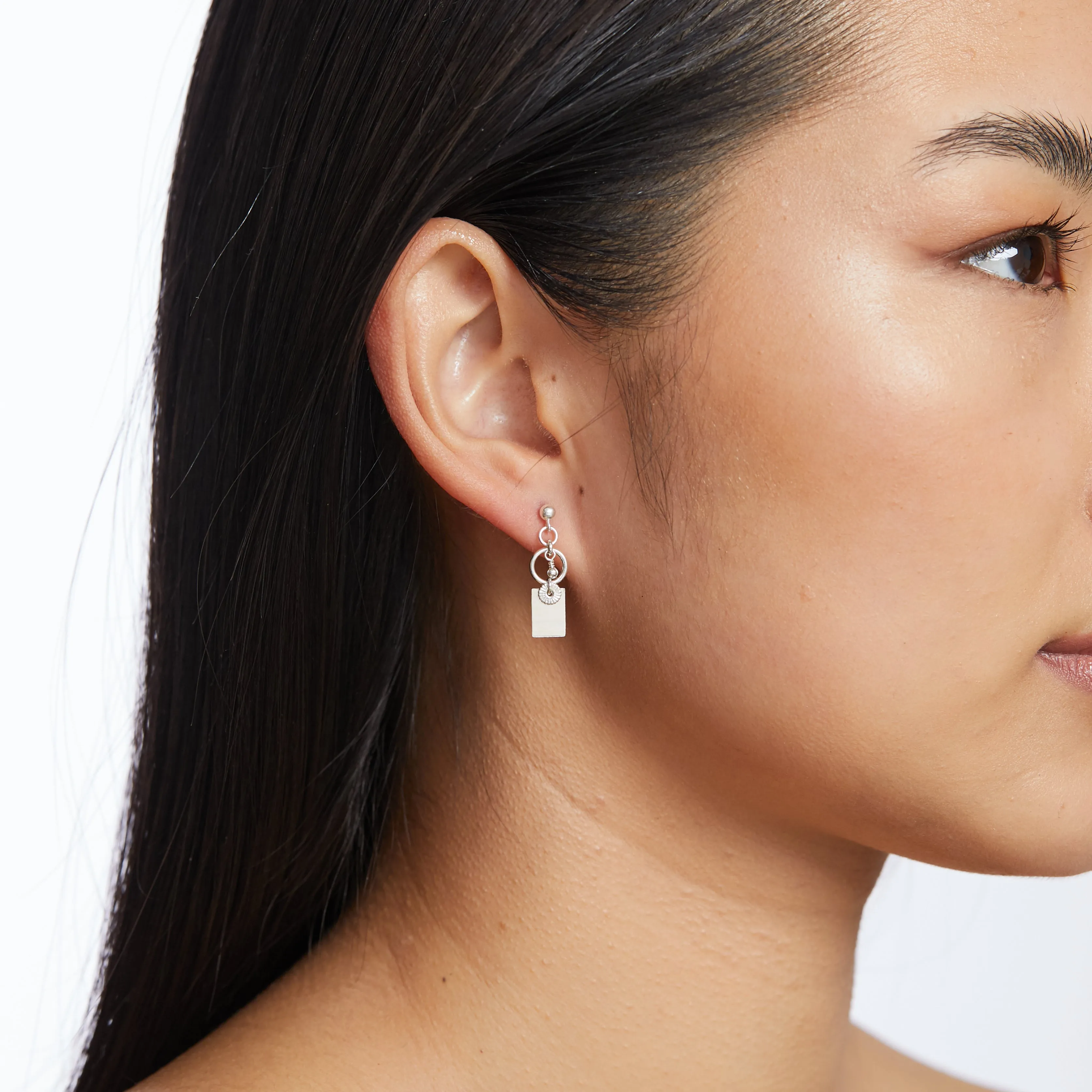 Indy Beaded Earrings - Sterling Silver