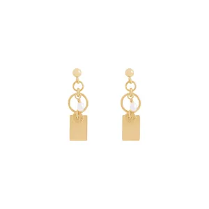 Indy Freshwater Pearl Earrings - Gold