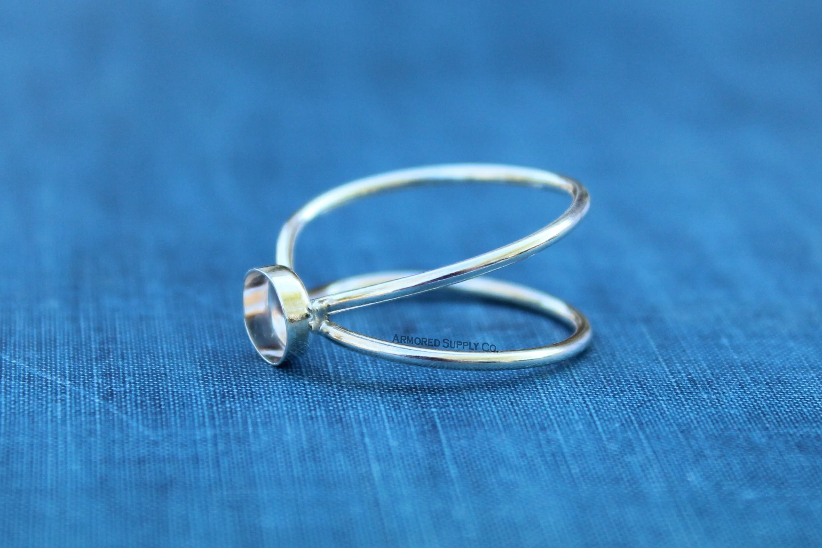Infinity Wrapped Bezel Round Cup Ring blank setting