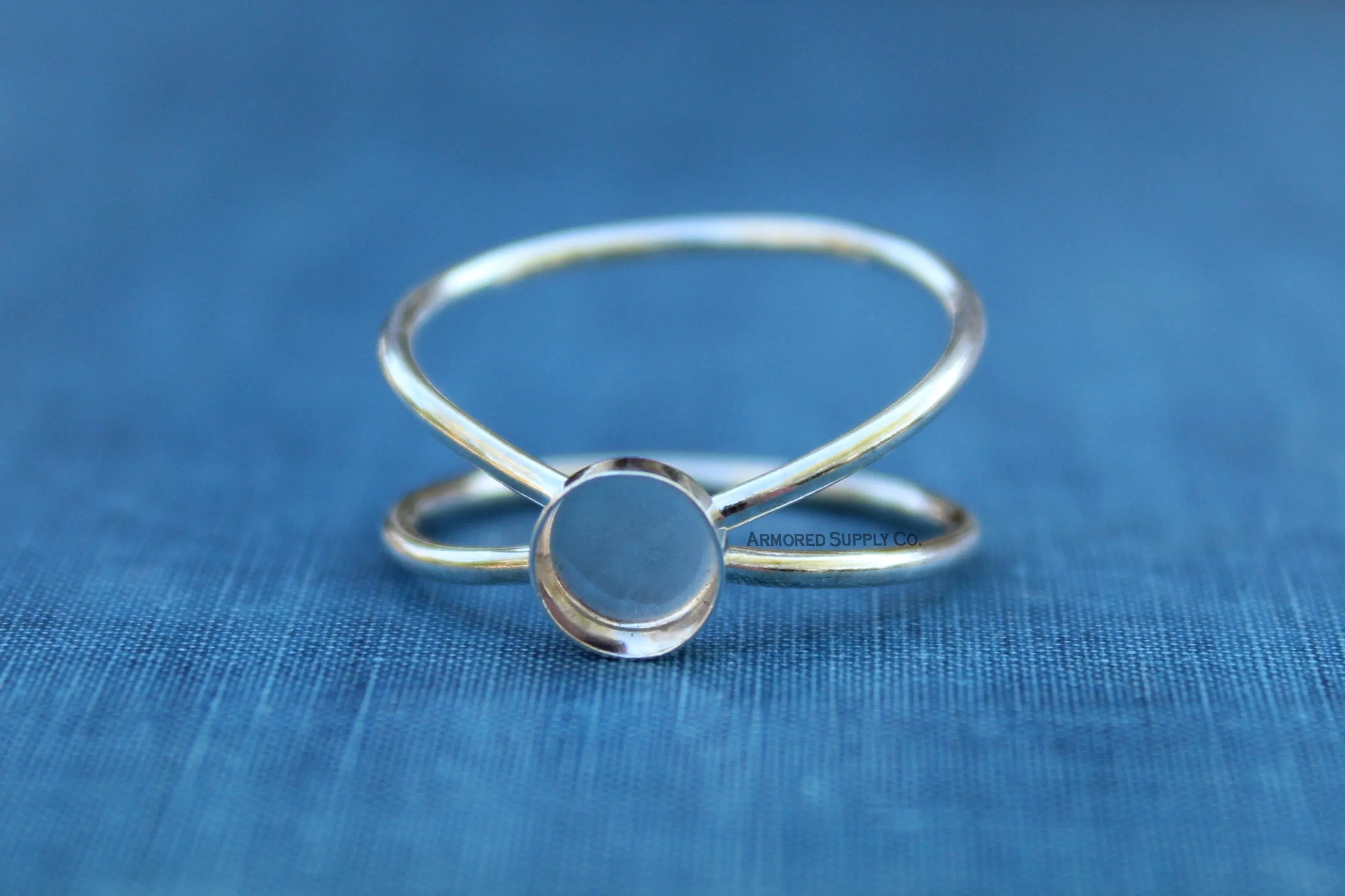Infinity Wrapped Bezel Round Cup Ring blank setting