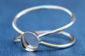 Infinity Wrapped Bezel Round Cup Ring blank setting