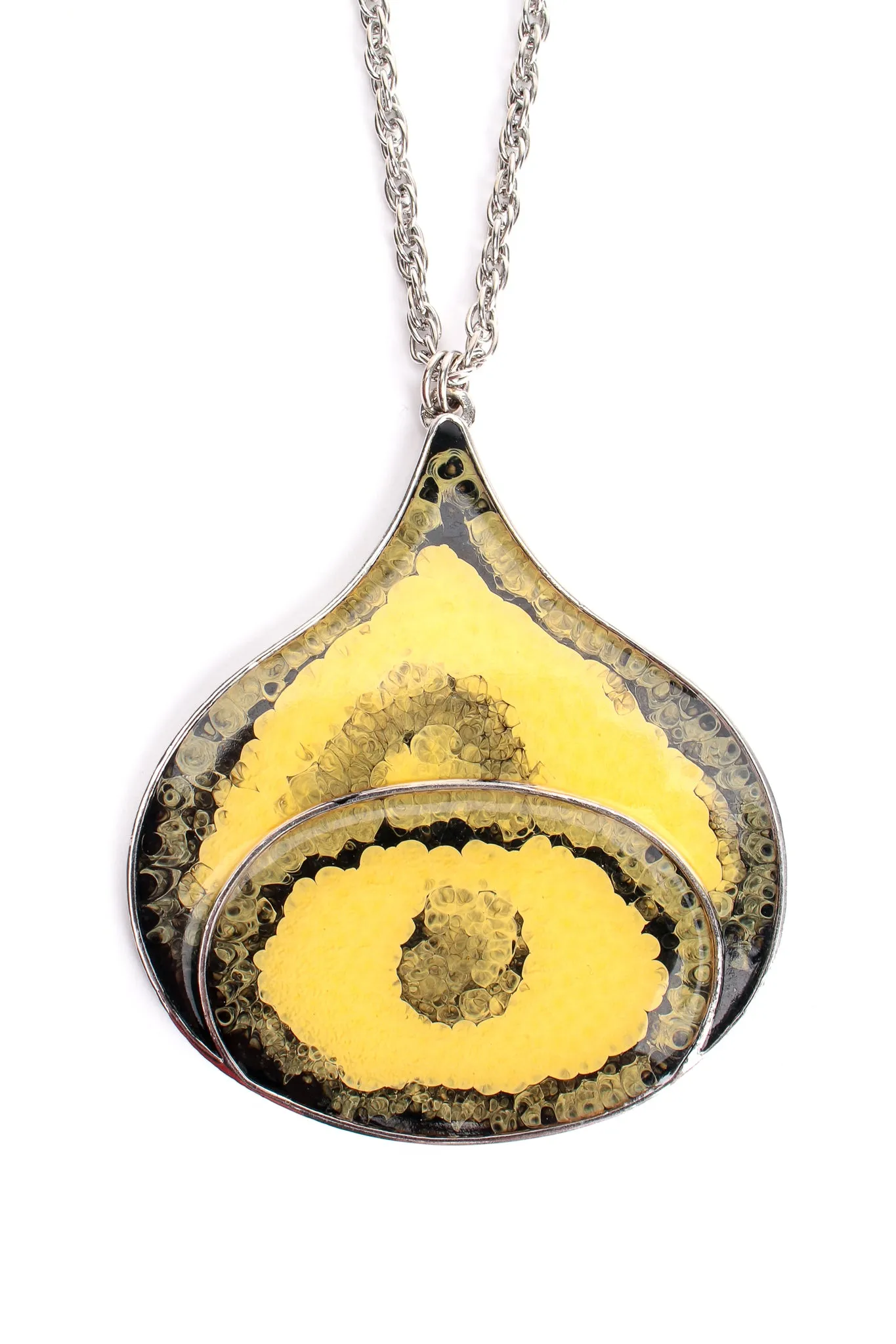Ink Blot Teardrop Pendant