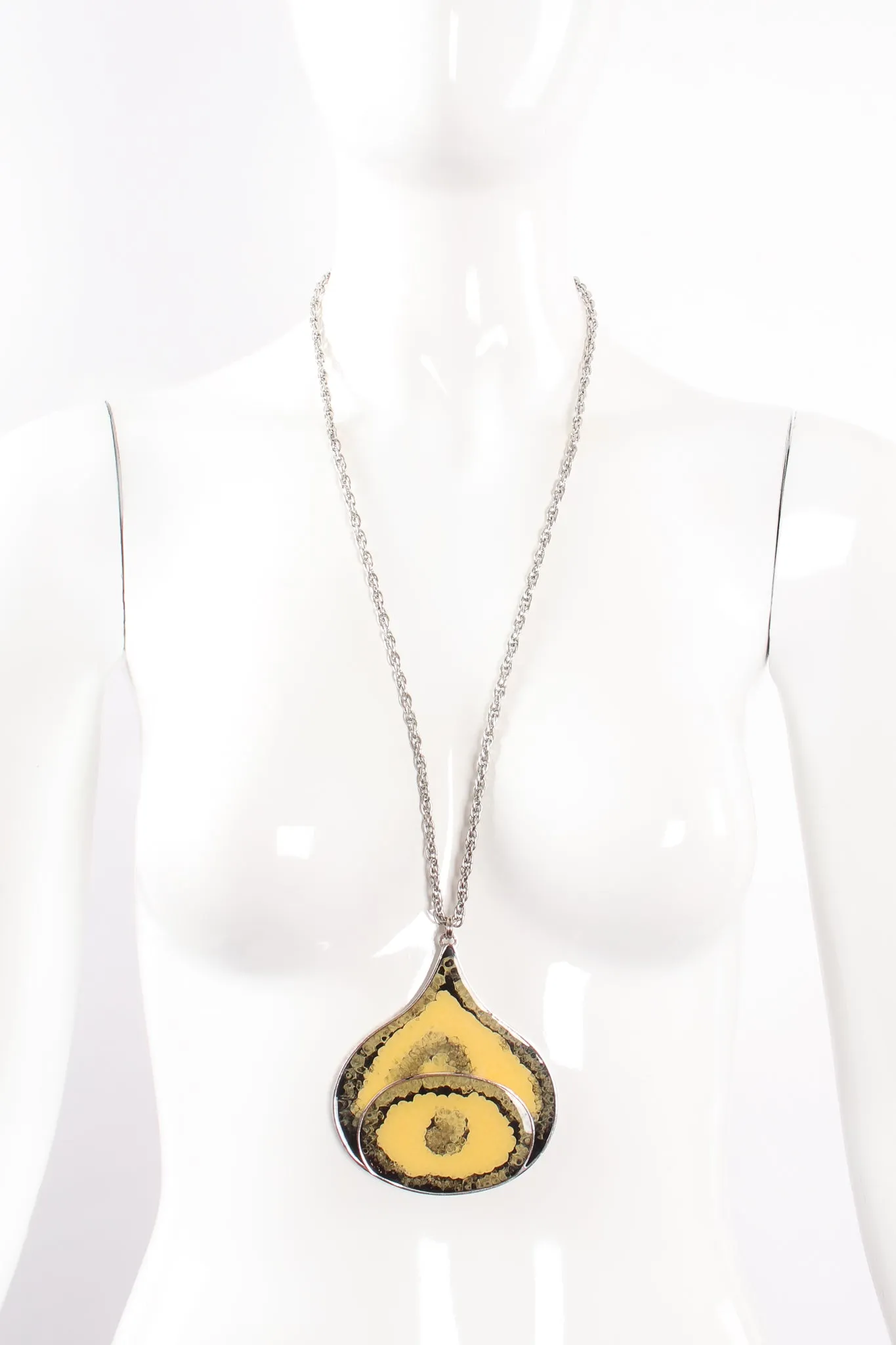 Ink Blot Teardrop Pendant