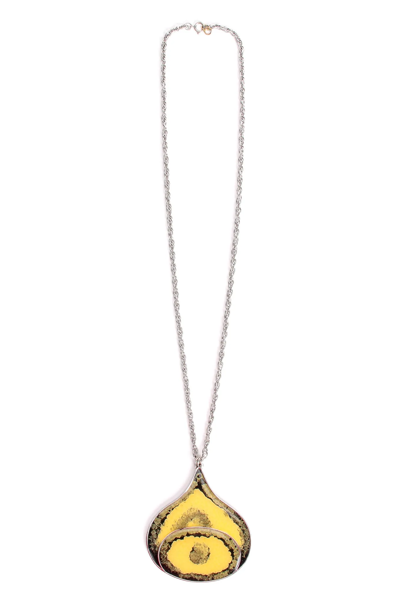Ink Blot Teardrop Pendant
