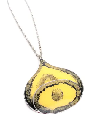 Ink Blot Teardrop Pendant