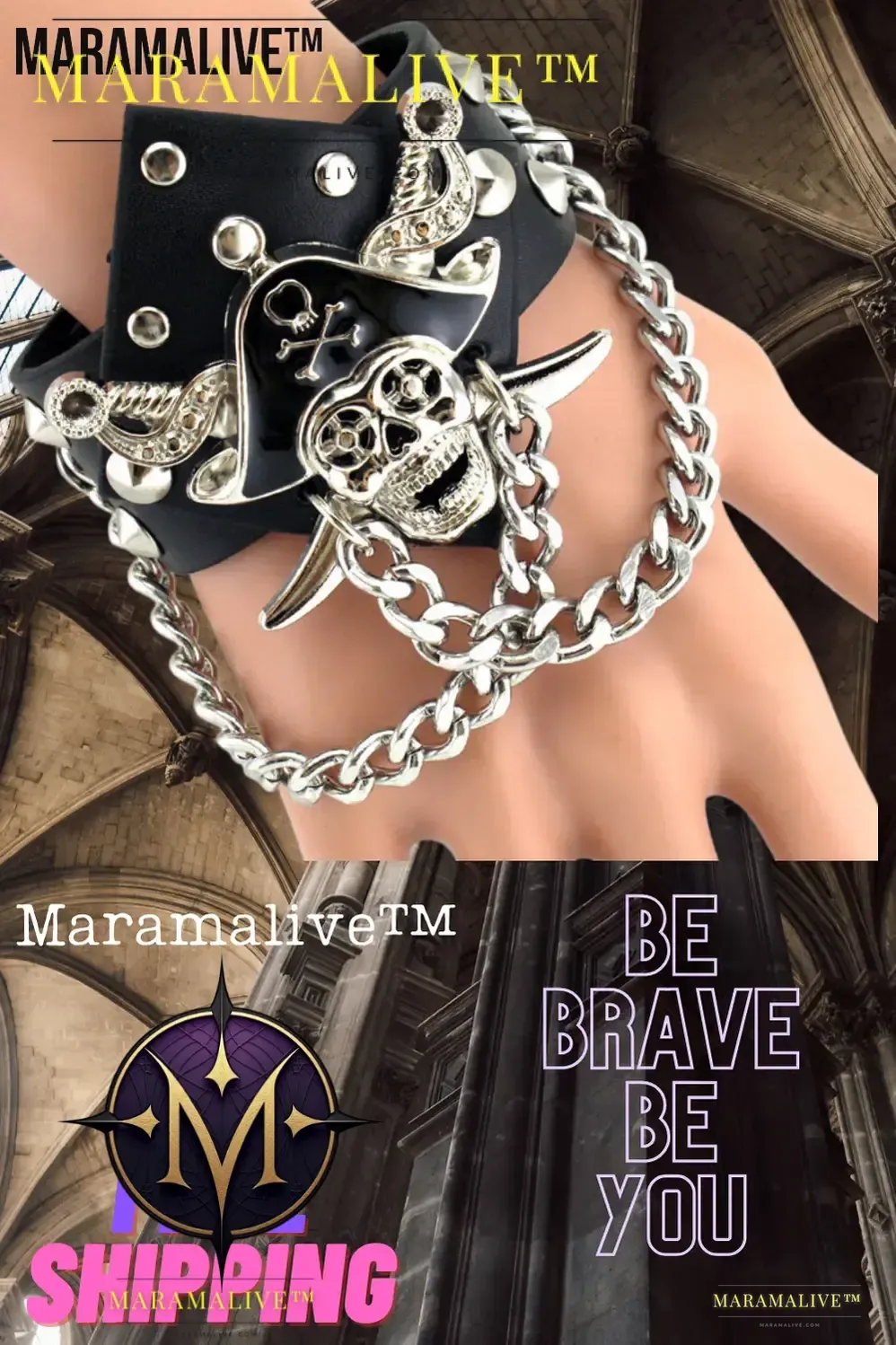 Introducing: "Spike Studded Leather Bracelet - Aroncent 3pcs"