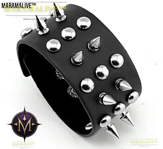 Introducing: "Spike Studded Leather Bracelet - Aroncent 3pcs"