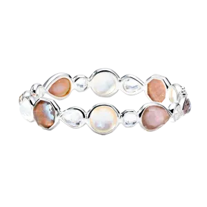 IPPOLITA Rock Candy All-Stone Hinged Bangle in Sabbia