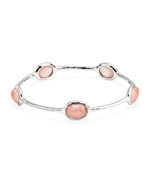 IPPOLITA Rock Candy Sterling Silver Bangle in Pink Shell