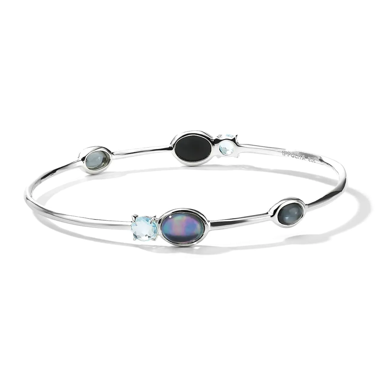 Ippolita Silver Rock Candy Blu Notte Pebble Bangle