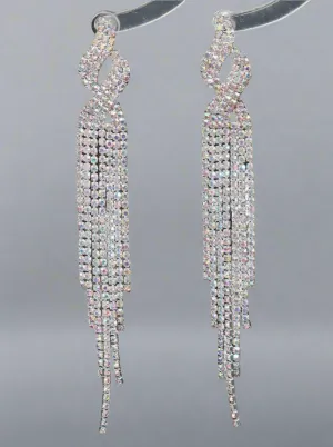 Iridescent Flame Tassel Earrings