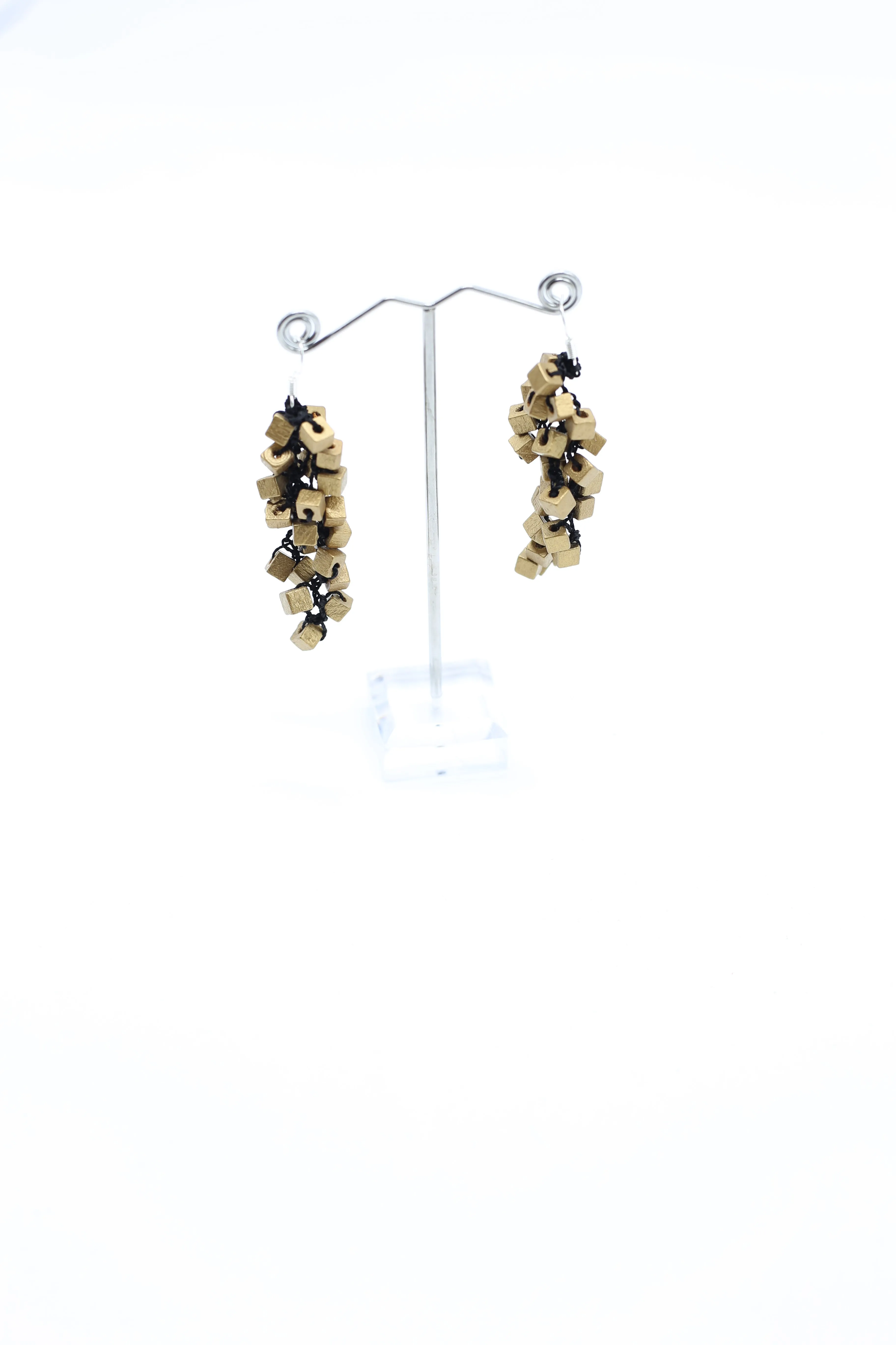 Iris Pashmina Hand-crocheted Tassel Earrings