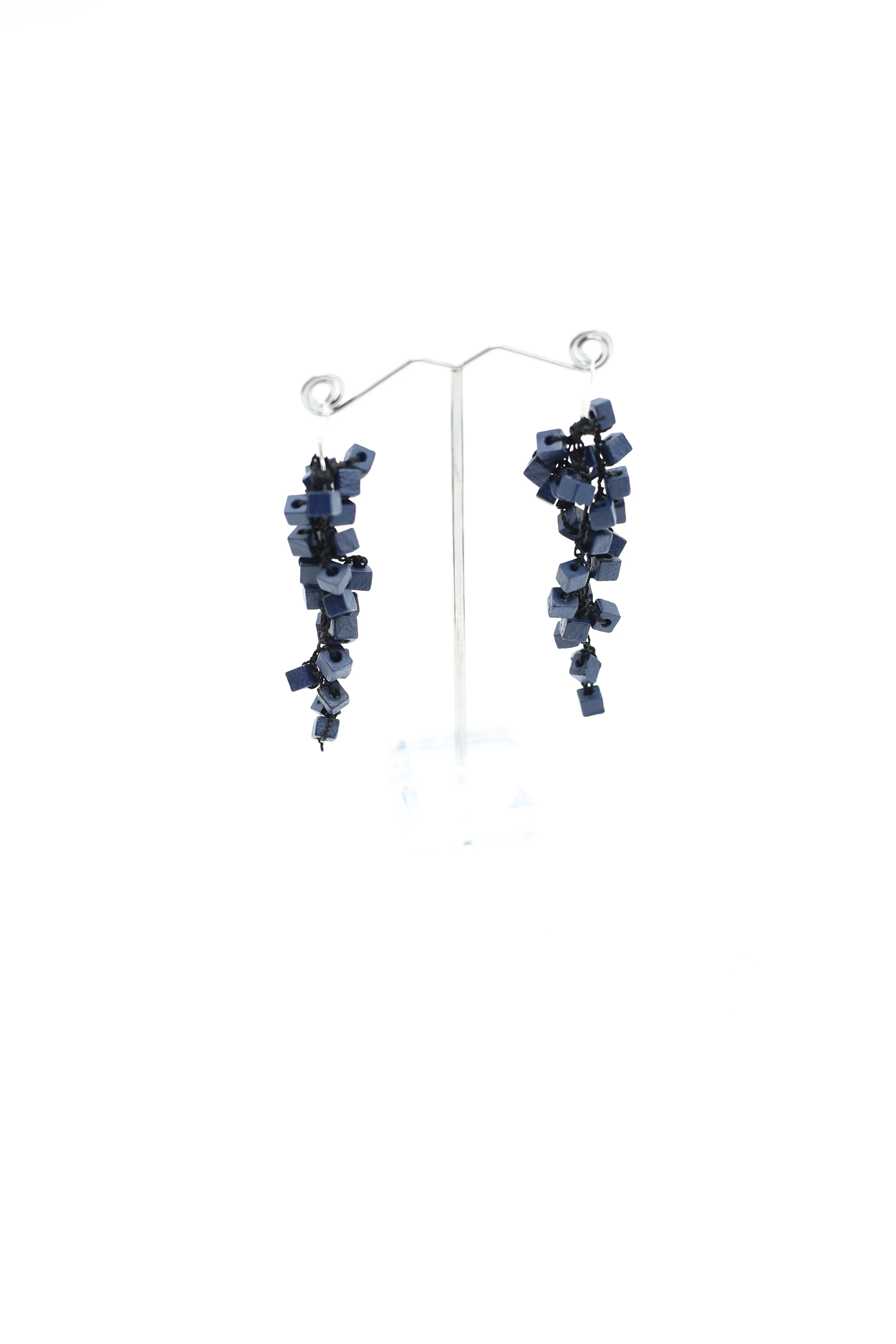 Iris Pashmina Hand-crocheted Tassel Earrings