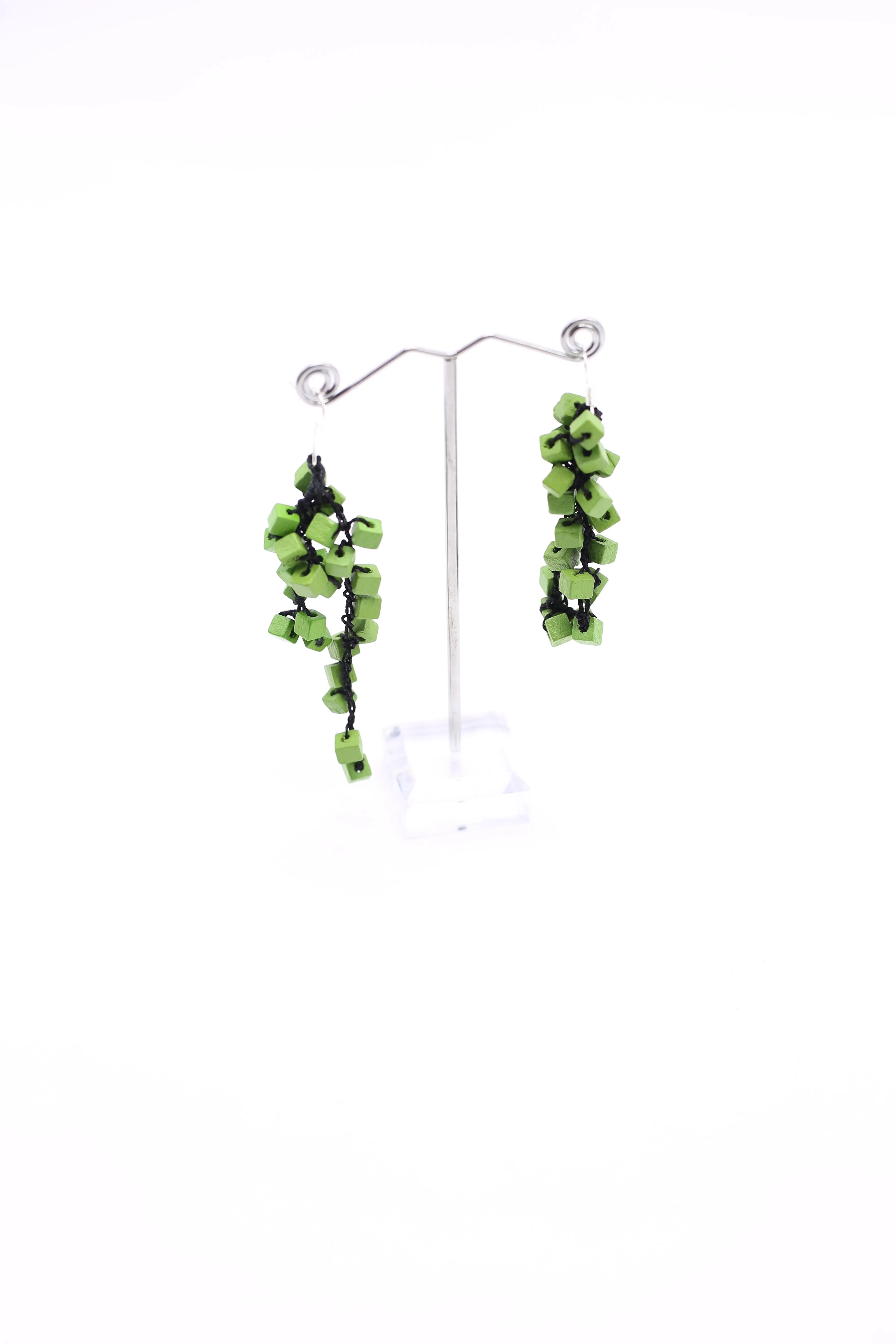 Iris Pashmina Hand-crocheted Tassel Earrings