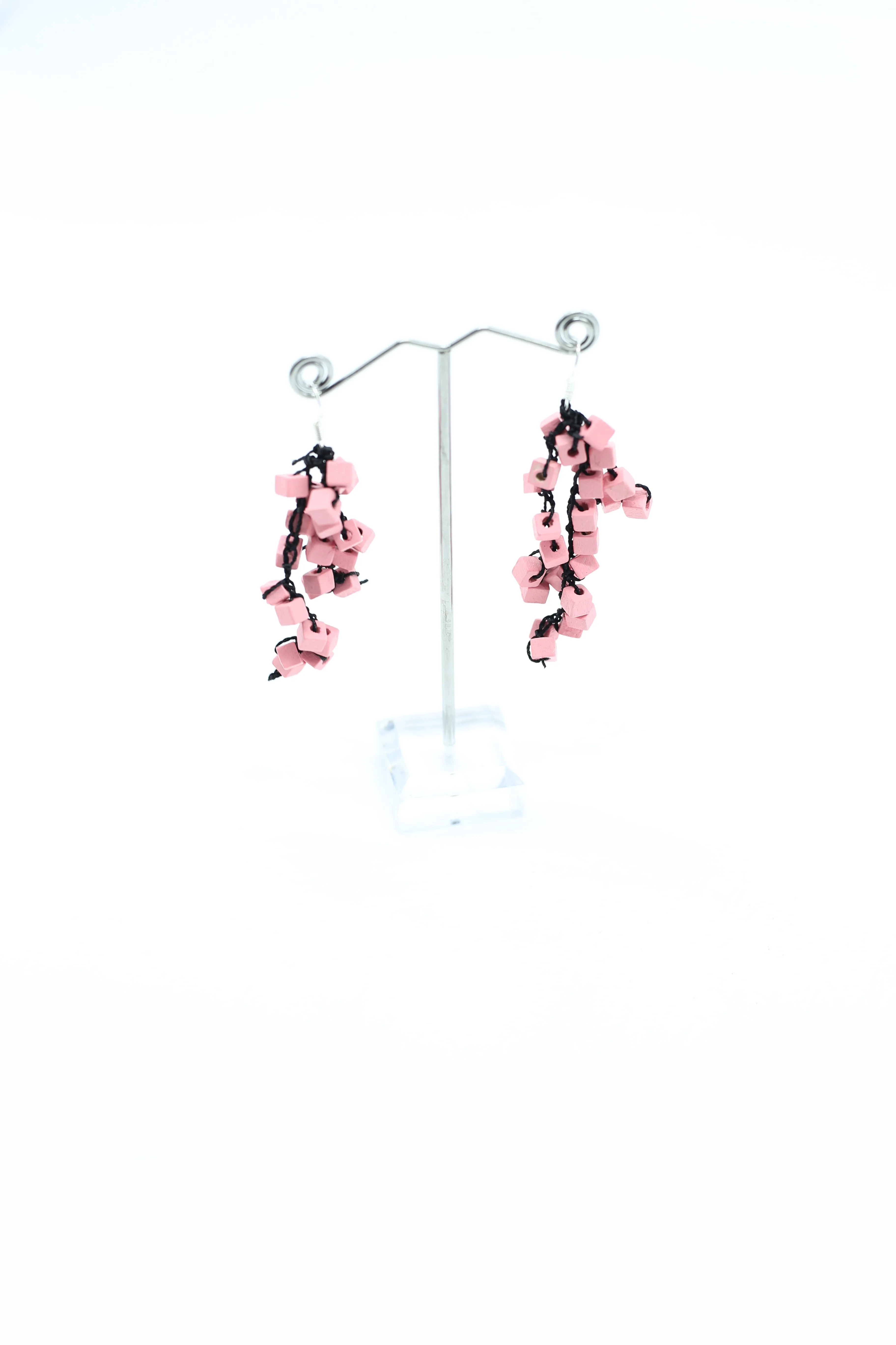 Iris Pashmina Hand-crocheted Tassel Earrings