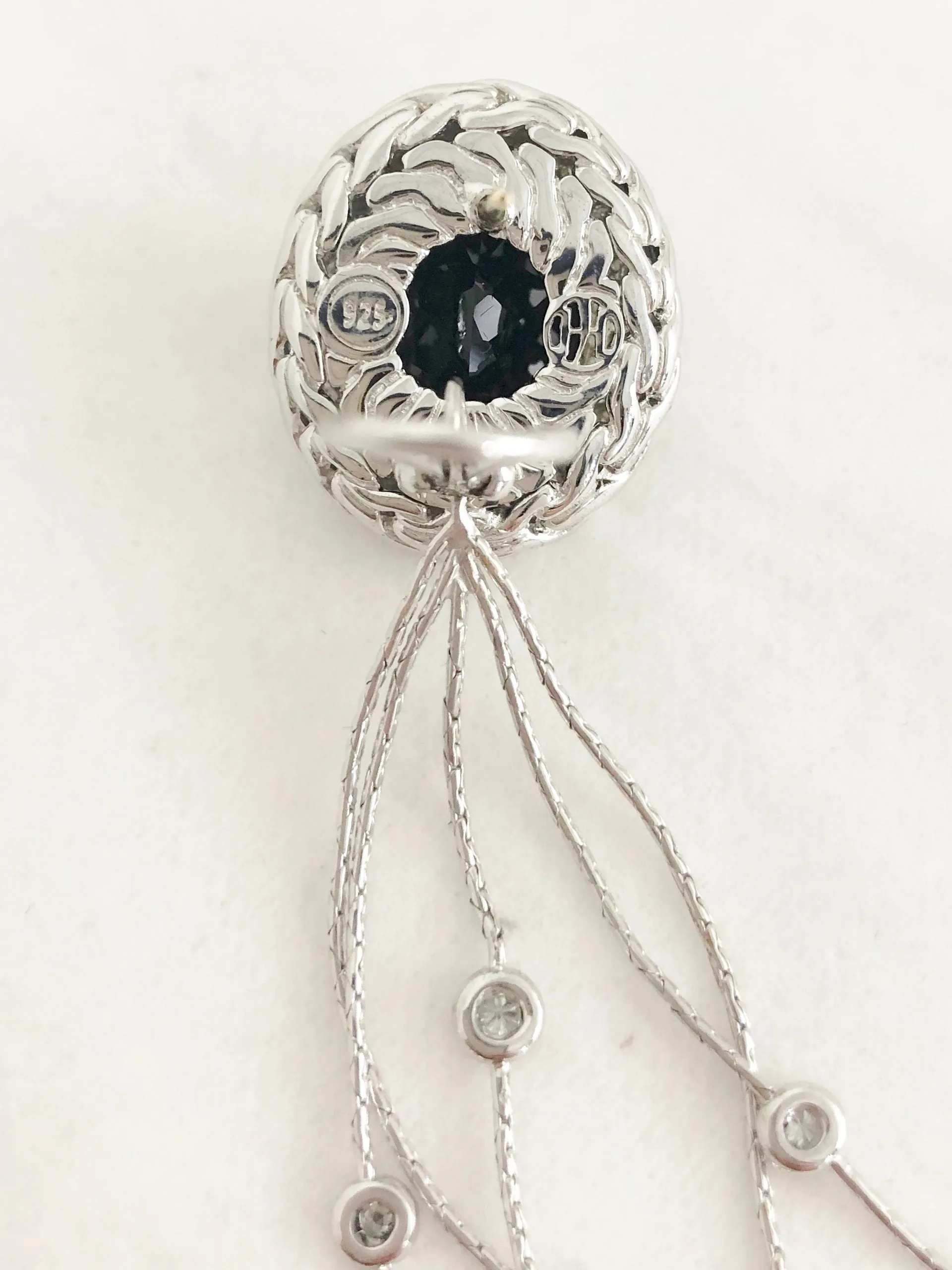 John Hardy Diamond And Onyx Tassel Earrings