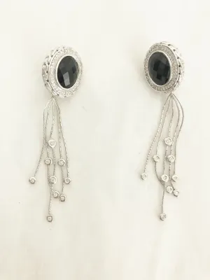 John Hardy Diamond And Onyx Tassel Earrings