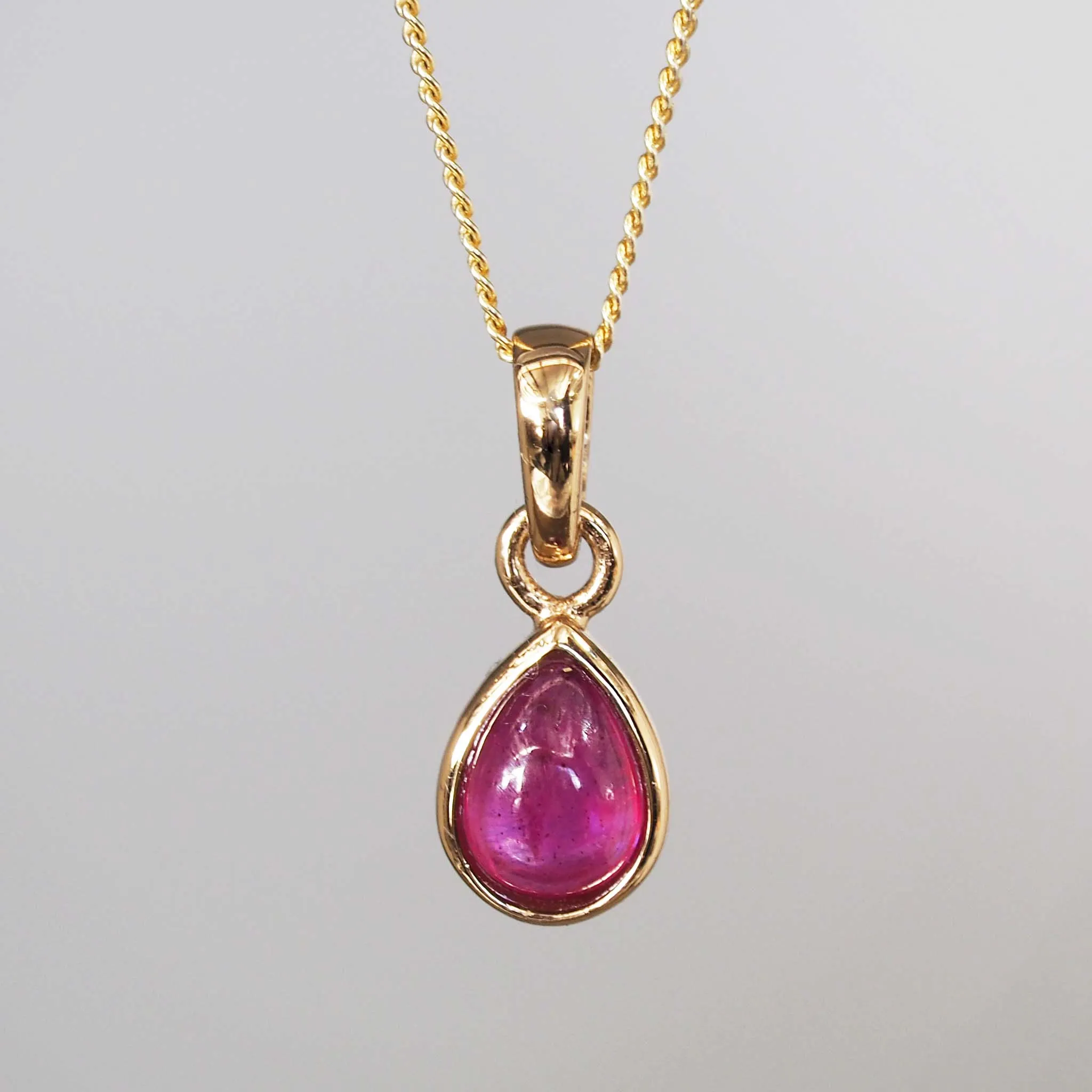 July Birthstone Necklace - Ruby