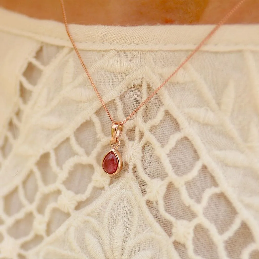 July Birthstone Necklace - Ruby