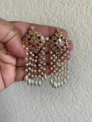 Jyothi P Polki Tassel Earrings