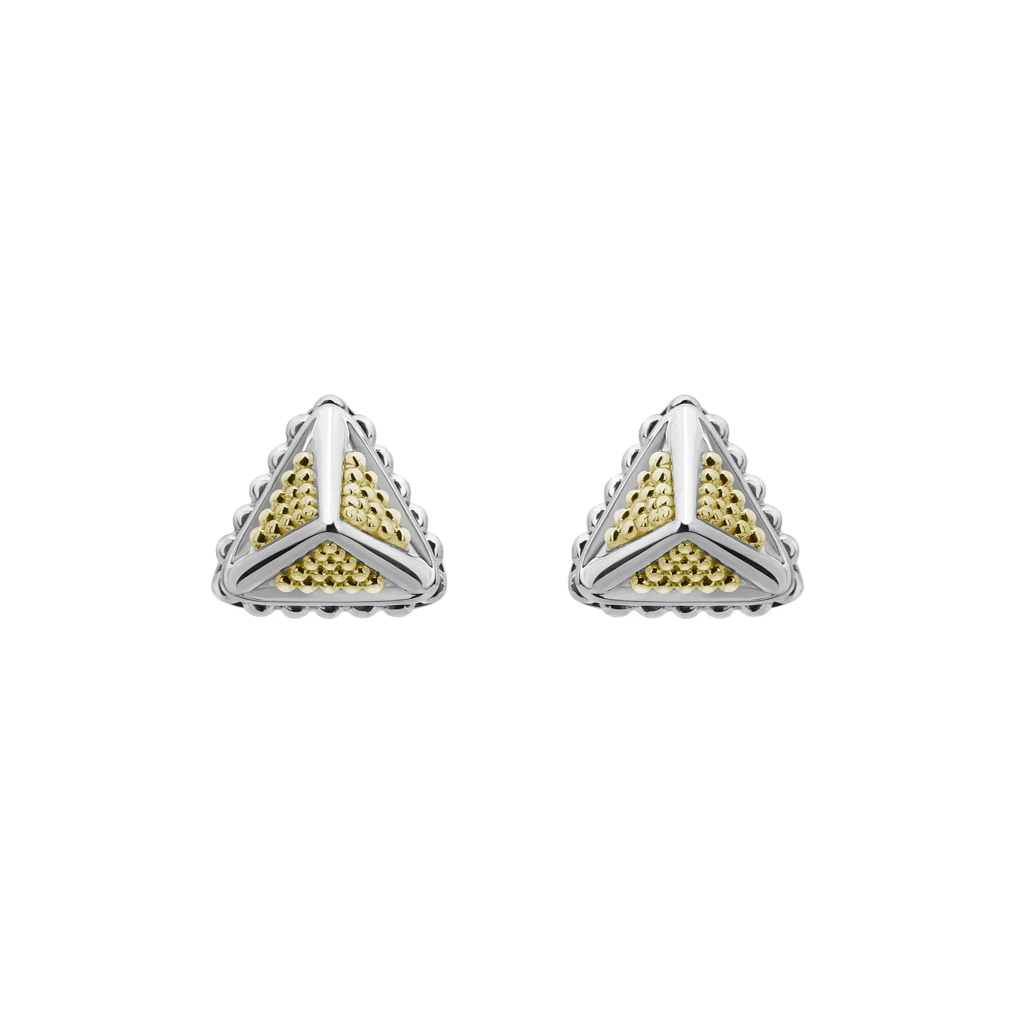 KSL Small Caviar Pyramid Stud Earrings
