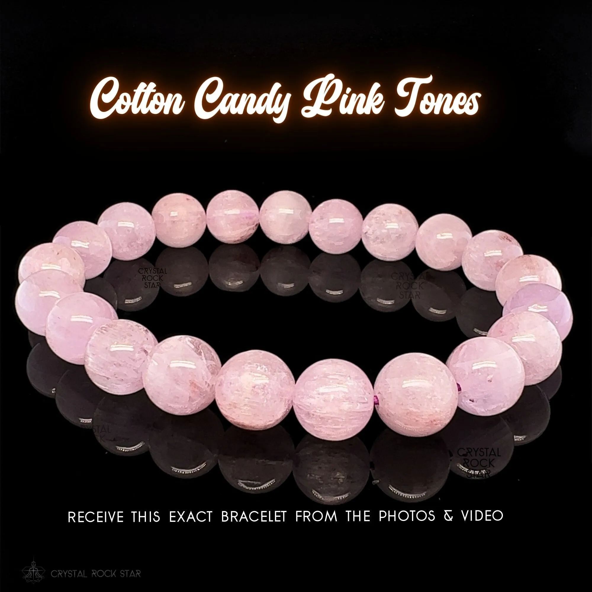 Kunzite Bracelet Rare Cat Eye 10mm Beads