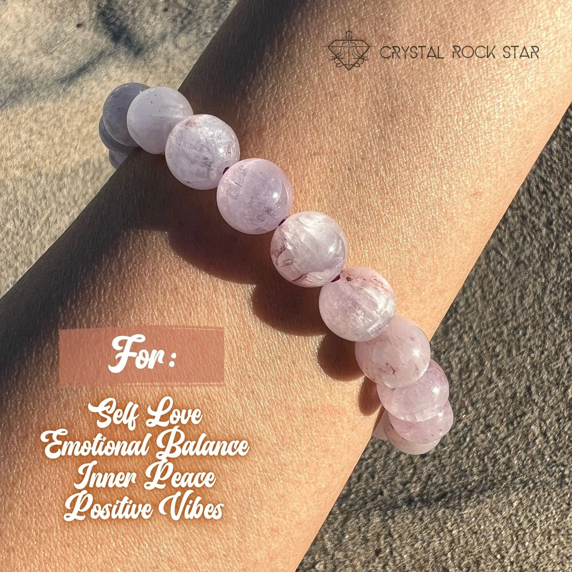 Kunzite Bracelet Rare Cat Eye 10mm Beads