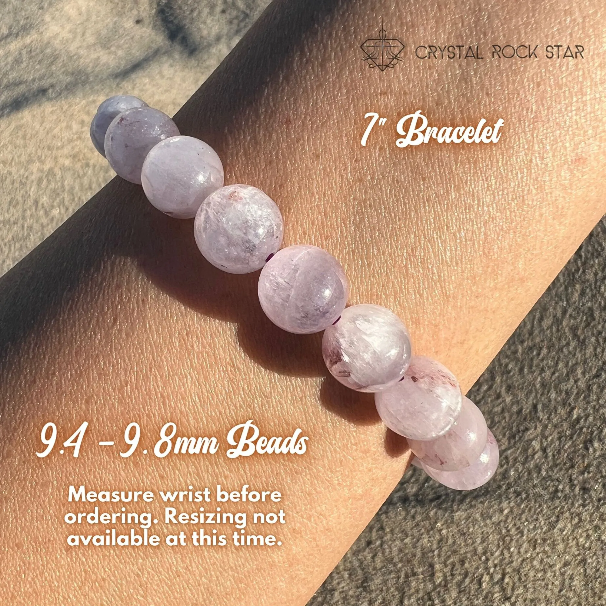 Kunzite Bracelet Rare Cat Eye 10mm Beads
