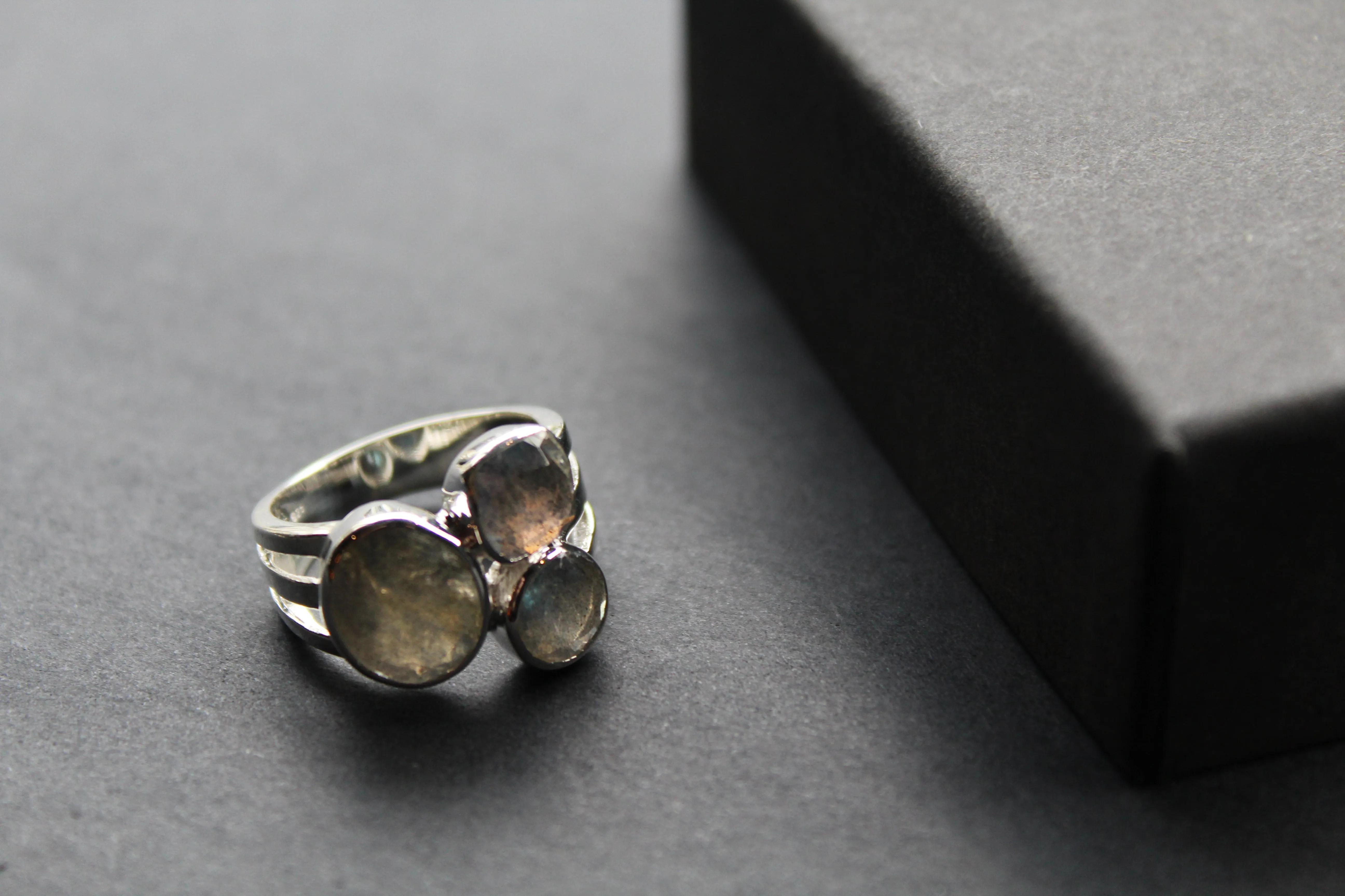 Labradorite Facetted Multi Stone Ring