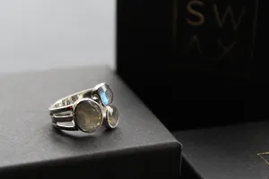 Labradorite Facetted Multi Stone Ring