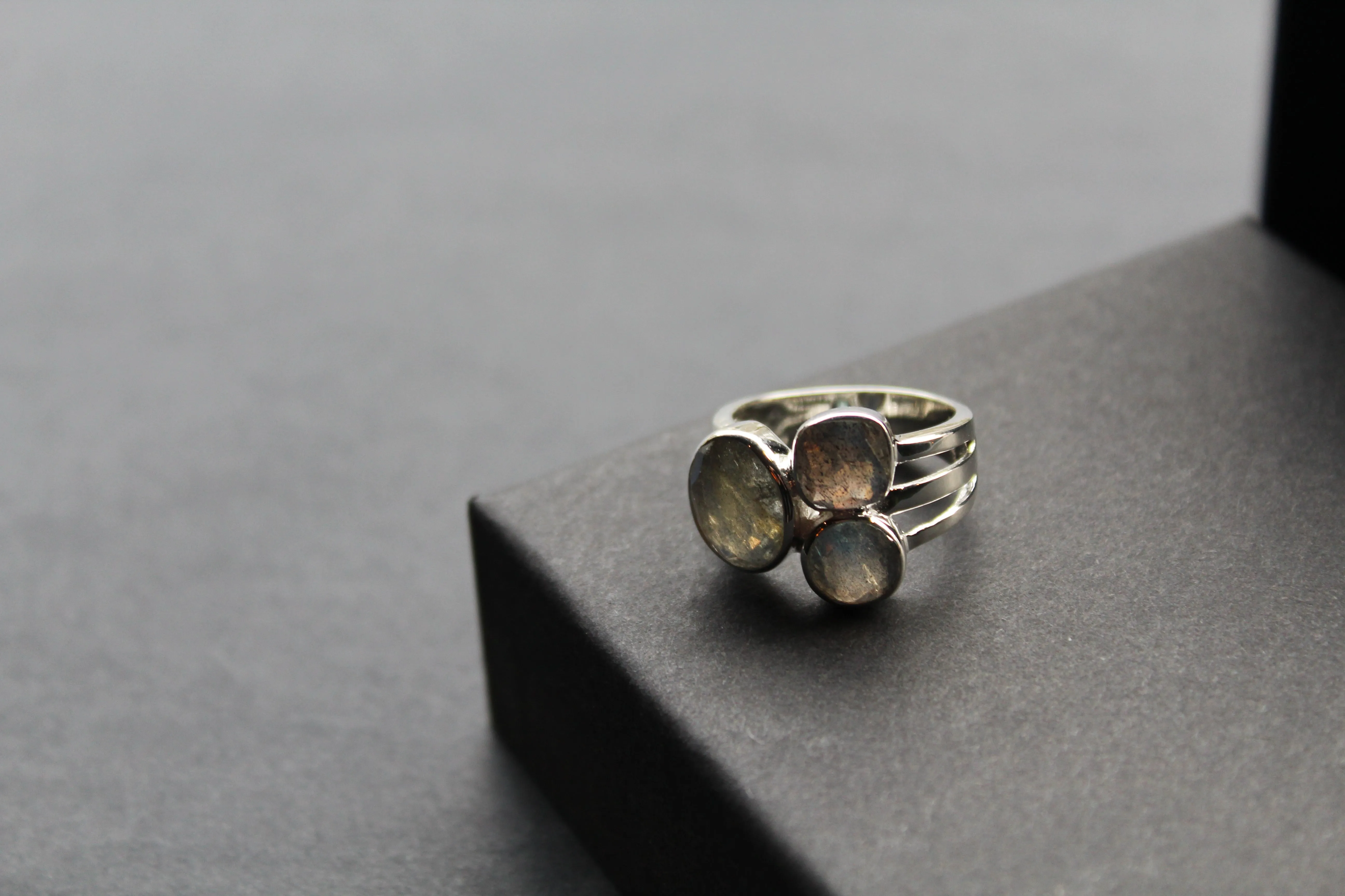 Labradorite Facetted Multi Stone Ring