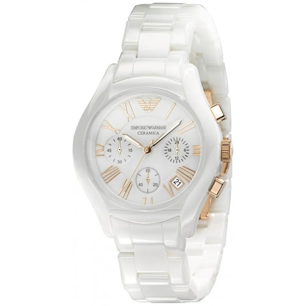 Ladies Ceramic Chronograph Watch AR1417