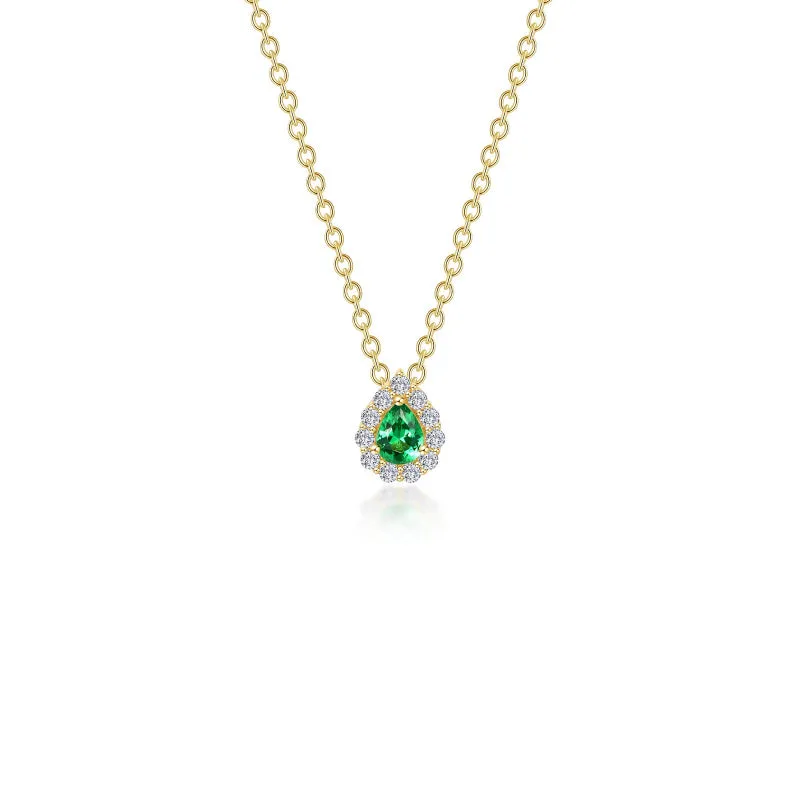 Lafonn 0.61 CTW Pear-shaped Halo Necklace