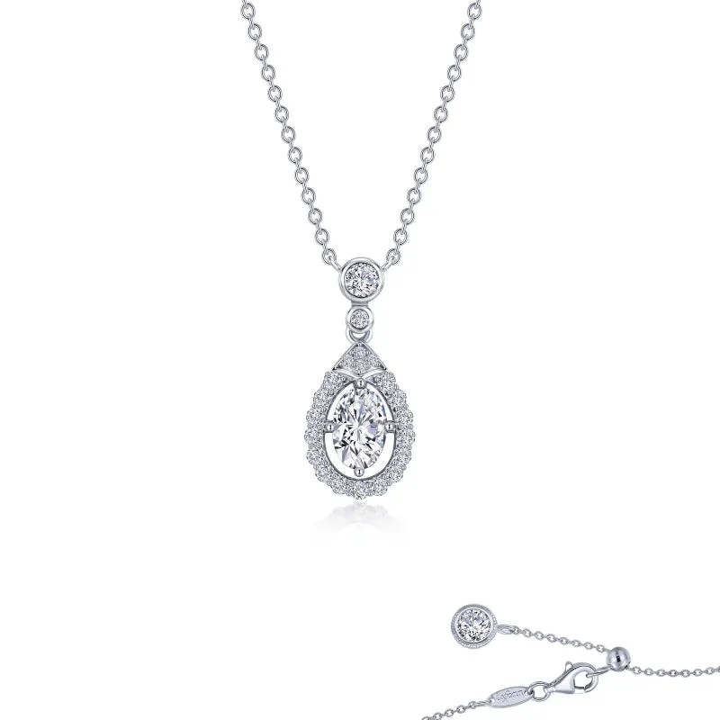 Lafonn Oval Halo Necklace