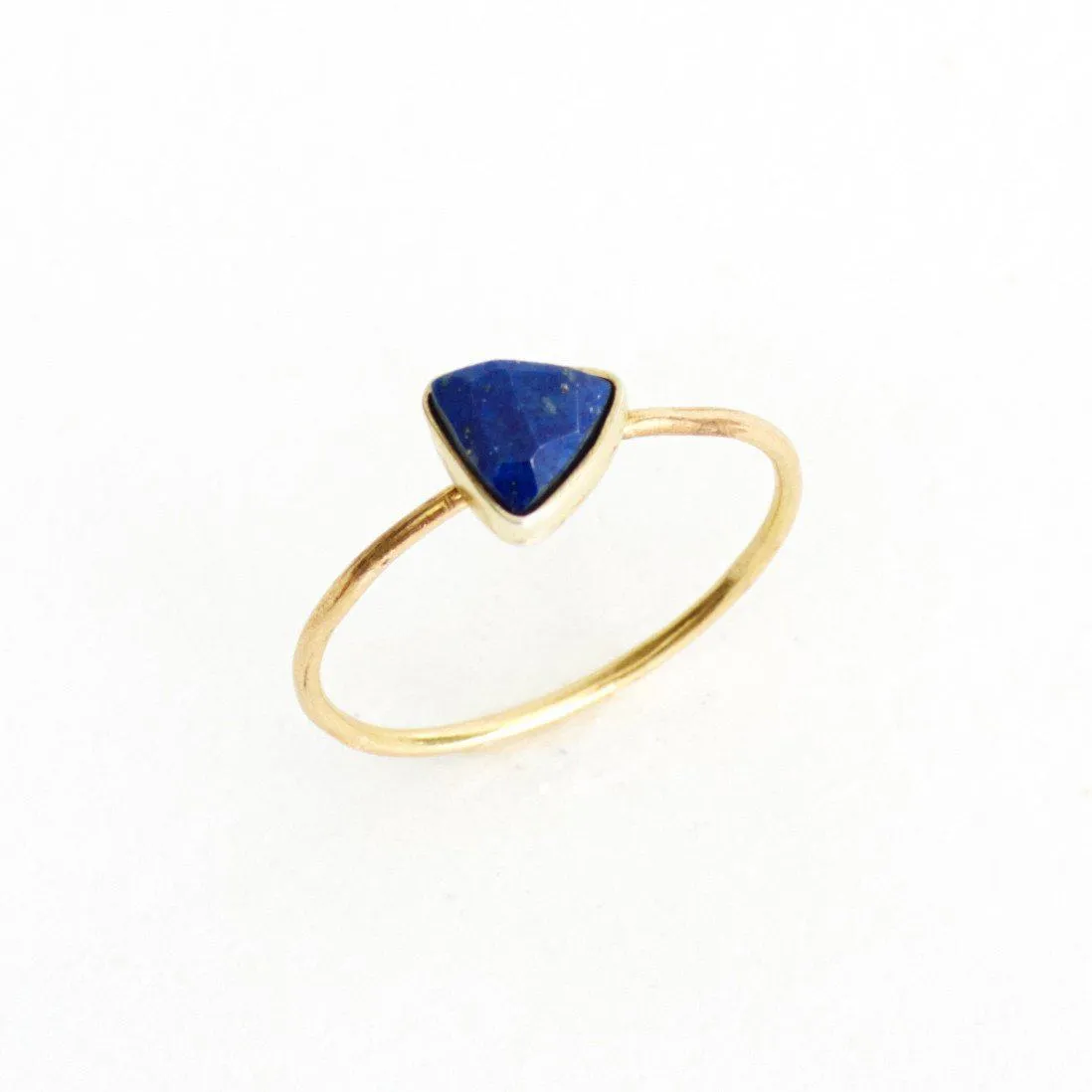 Lapis Triangle Stacking Ring