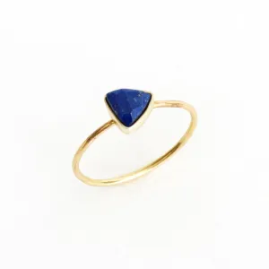 Lapis Triangle Stacking Ring