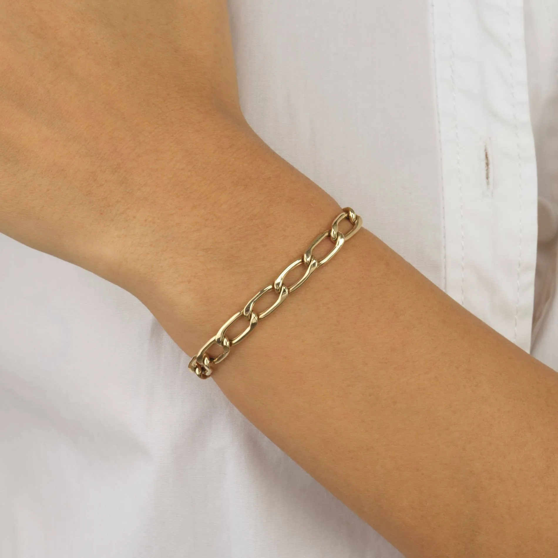 Large Link Bracelet 14K