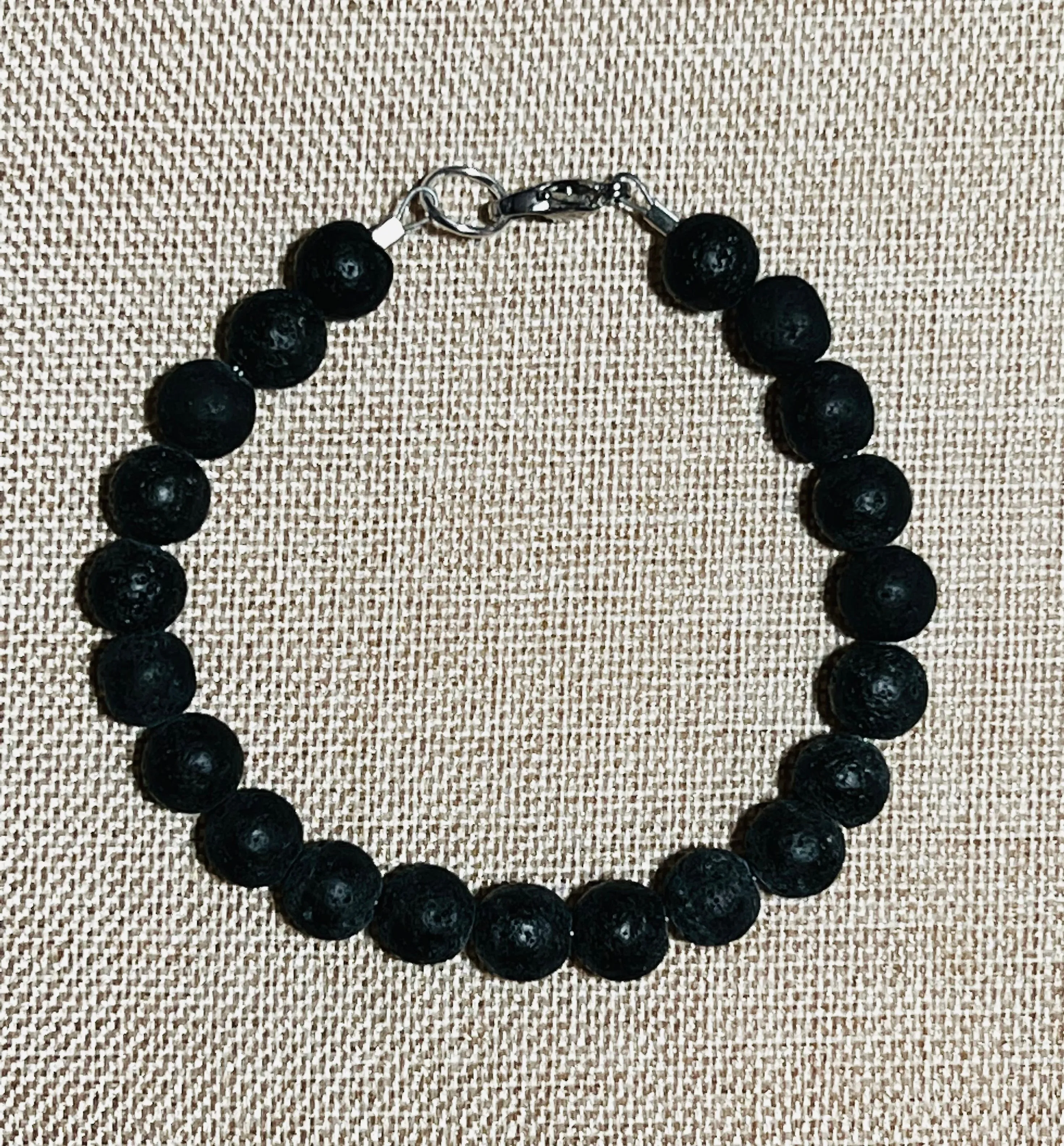 Lava Rock (10 mm stone) Bracelet, Size 8"  #19122