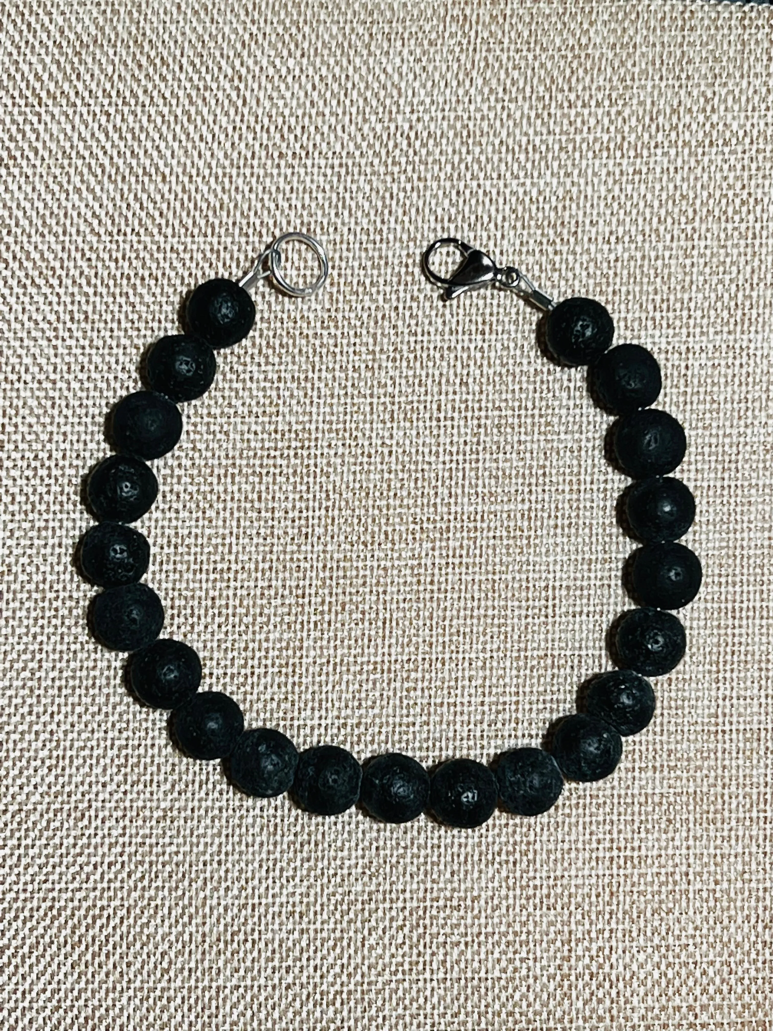 Lava Rock (10 mm stone) Bracelet, Size 8"  #19122