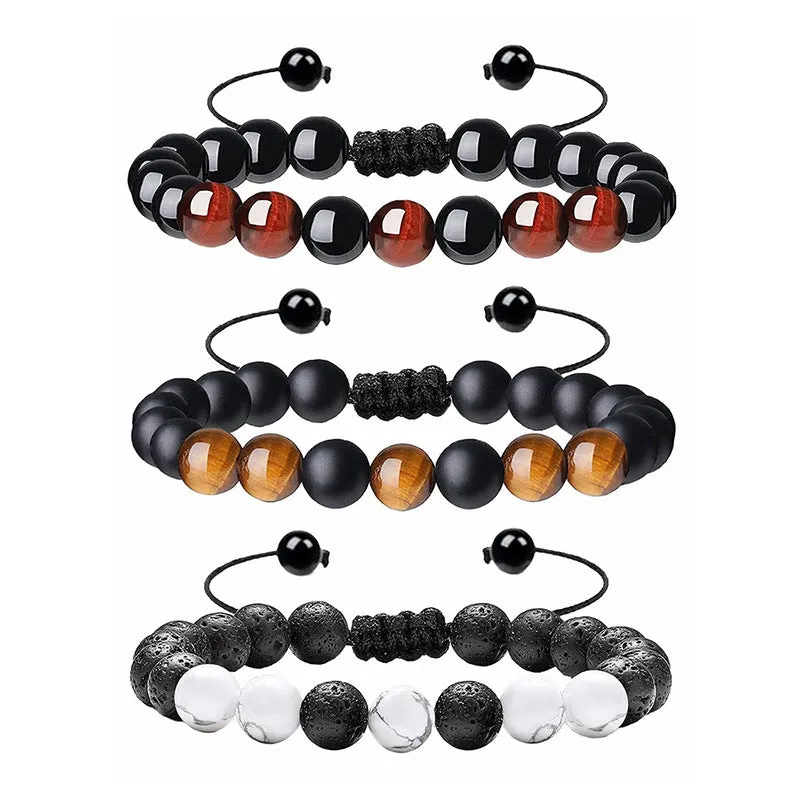 Lava Rock & Stone Adjustable Bracelet