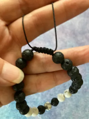 Lava Rock & Stone Adjustable Bracelet