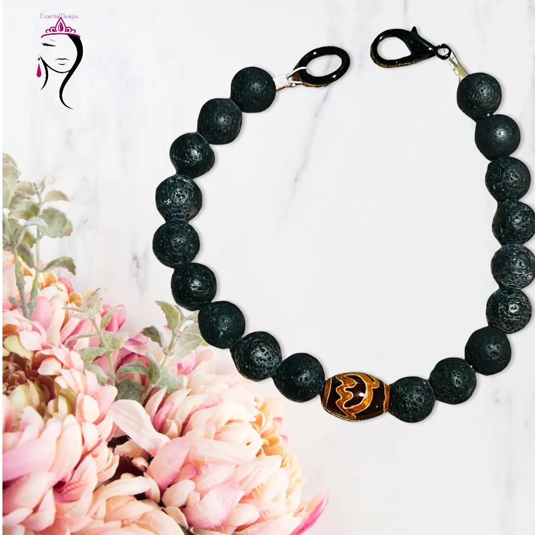 Lava Rock Bracelet, #19126