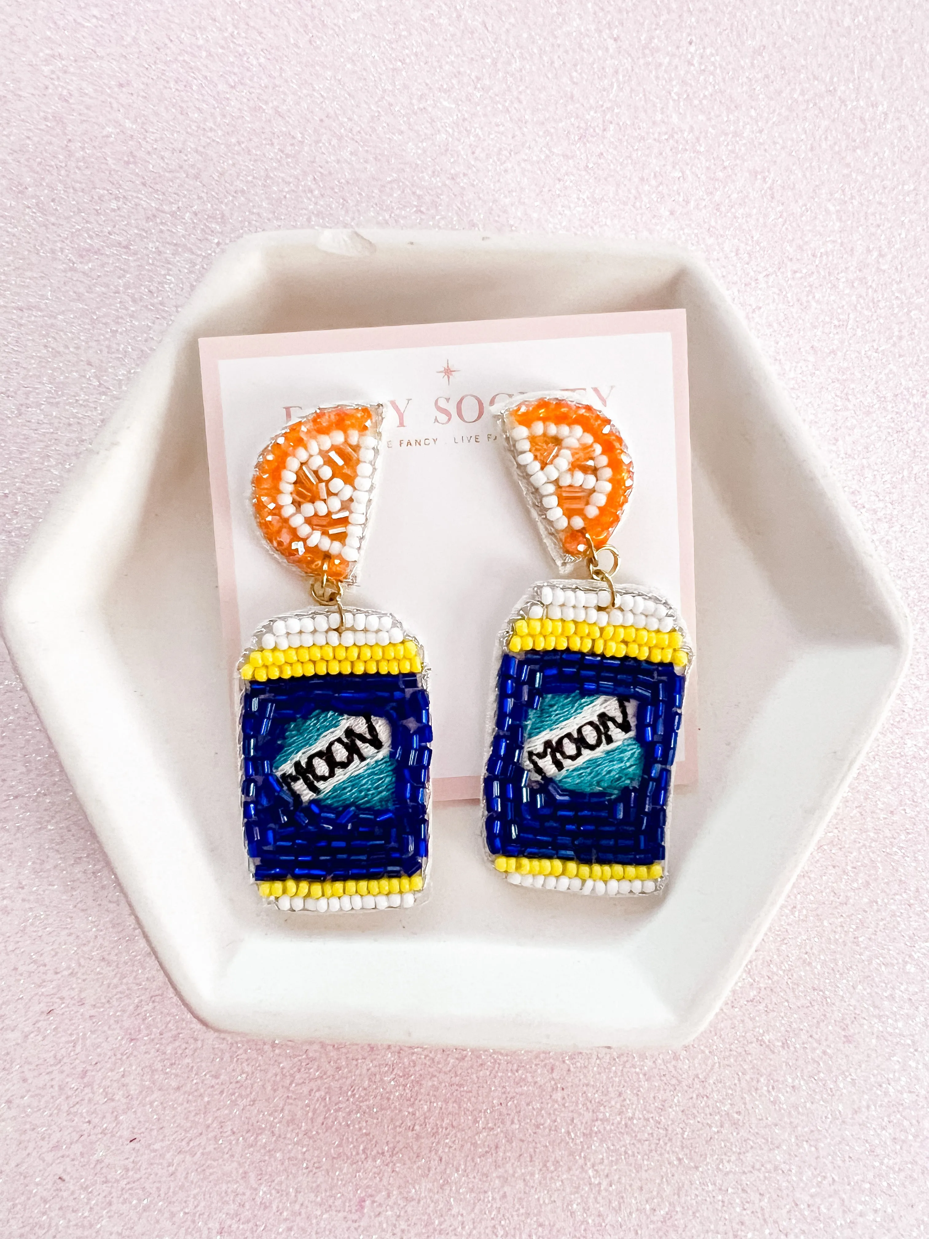 Le Moon Beer Earrings