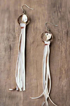 Leather Tassel Earrings
