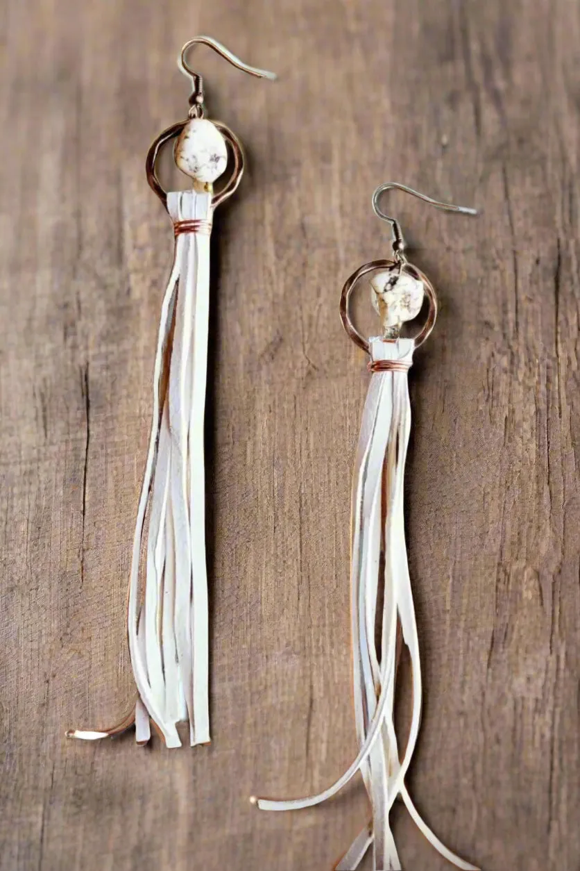 Leather Tassel Earrings